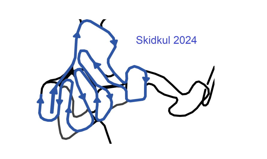 Bansträckning Skidkul